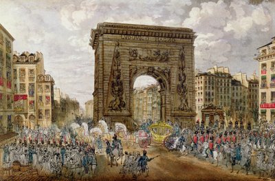 Processione di Papa Pio VII a Parigi, 28 novembre 1804 da French School